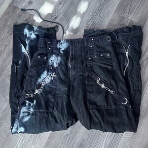 tripp nyc vintage rare purple black cargo chain pants